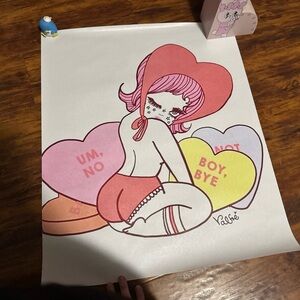 Valfre Valentines Print Hearts “Boy, Bye”